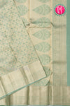 Pure Brocade Kanchipuram Silk Saree-Pistagreen-PA24535