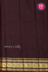 Pure Kanjeevaram Silk Saree-Rustorange And Deepbrown-PF62723