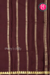 Pure Mysore Crepe Silk Saree-DarkMarron- PA21766