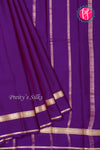 Pure Mysore Crepe Silk Saree-Purple-PA21800