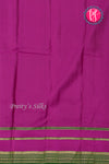 Half Pure Kanchipuram Silk Saree-Olivegreen And Purple-PA24996