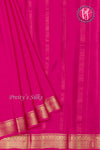 Pure Mysore Crepe Silk Saree-Pink-PF84310