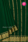Pure Mysore Crepe Silk Saree-Bottlegreen-PA20648