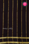 Pure Mysore Crepe Silk Saree-Red And Black-PA22264