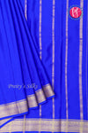 Pure Mysore Crepe Silk Saree-Royalblue-PF84310