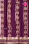 Pure Mysore Crepe Silk Saree-Dusty Rose And Deepwine-PA26566