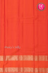 Pure Kanchipuram Silk Saree-Bottlegreen And Tomato Red-PA23592