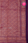 PURE KADDI BANARASI CREPE SILK SAREE-Purple-PA29680