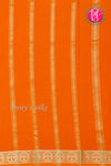 Pure Mysore Crepe Silk Saree-Gandaberunda self-Orange-PA29132