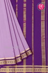 Pure Mysore Crepe Silk Saree-Lavender And Purple-PA19913
