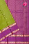 Pure Kanchipuram Silk Saree-Green And Purple-PA35455