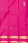 Half Pure Kanchipuram Silk Saree-Orange And Lightpink-PA35211