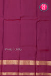 Half Pure Kanchipuram Silk Saree-Navyblue And Wine-PA25832