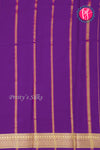 Pure Mysore Crepe Silk Saree-Sea Green And Purple-PA22436