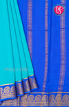 Pure Mysore Crepe Silk Saree With Contrast Mango Border-PF38142