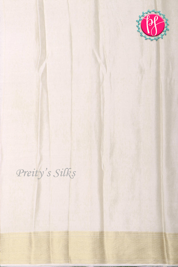 Pure Designer Crepe Silk Saree-Creme-PA20203