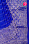 PURE KADDI BANARASI GEORGETTE SILK SAREE-Royalblue-PA23833