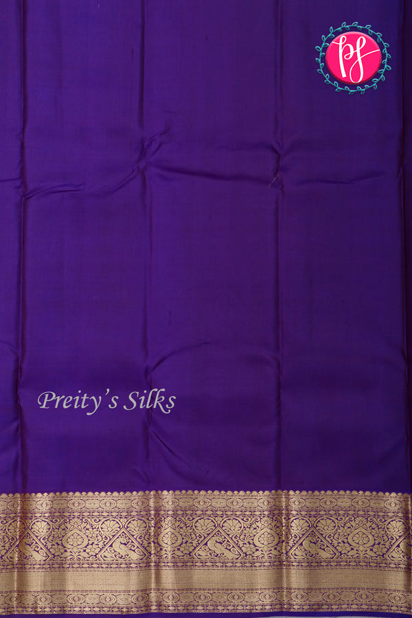 Pure Kanchipuram Silk Saree-LightLavender And Deeppurple-PA23552