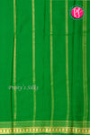 Pure Mysore Crepe Silk Saree-Parrot green-PA21845