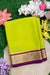 Pure Mysore Crepe Silk Saree-Neon Lime And Deepvoilet-PA28744
