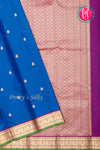 Kanchipuram Soft Silk Saree-Blue-PA20390