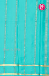 Pure Mysore Crepe Silk Saree With Bentex Border-SkyBlue-PF46790