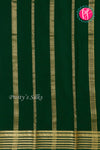 Pure Mysore Crepe Silk Saree -Mustardyellow And Bottlegreen-PF73884