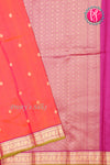 Kanchipuram Soft Silk Saree-Orange And Pink-PA20390