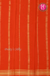 Pure Mysore Crepe Silk Saree-Orange-PA19538