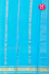 Pure Mysore Crepe Silk Saree -Brinjalpurple And Skyblue Red-PA01241