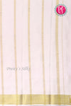 Pure Mysore Crepe Silk Saree -Lightpink And White-PF82724