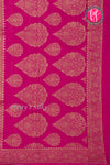 Pure Banarasi Crepe Silk Saree-Orange And Pink-PA22100