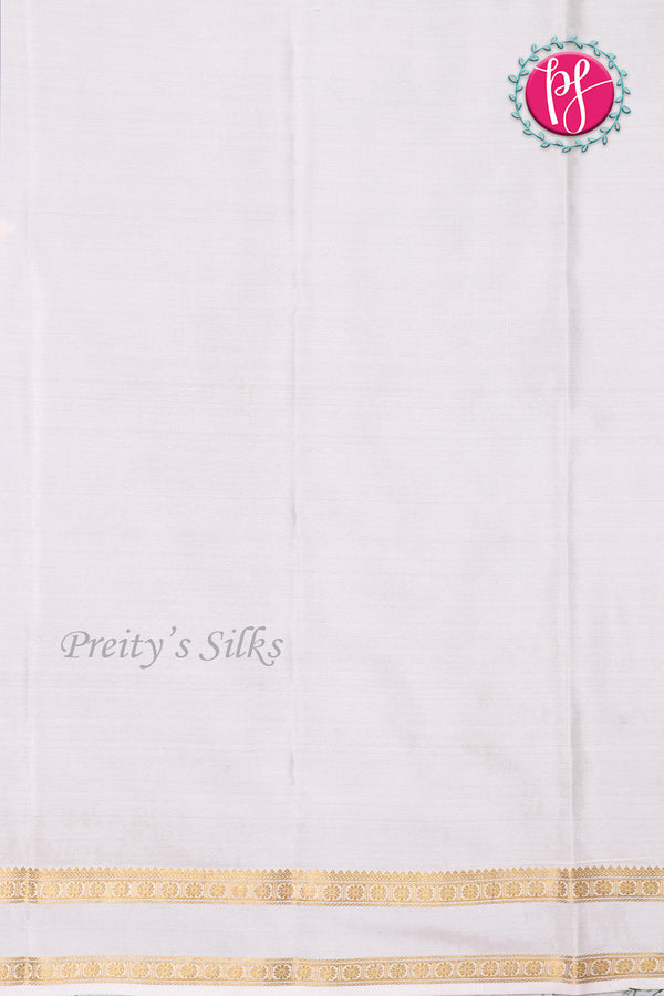 Pure Mysore Crepe Silk Saree With Bentex Border-PF80241