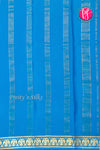Pure Mysore Crepe Silk Saree-Gandaberunda Border-Anandablue-PA20598