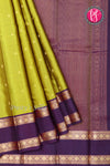 Pure Kanchipuram Silk Saree-Olivegreen And Deep Navyblue-PA17552