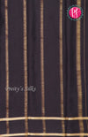 Pure Mysore Crepe Silk Saree With Contrast Bentex Border-PF39167