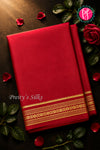 Pure Mysore Crepe Silk Saree -Red-PF46924