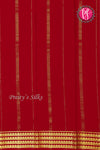 Pure Mysore Crepe Silk Saree-Red-PA19558