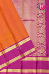 Pure Kanchipuram Silk Saree-Orange And MagentaPink- PF45401