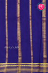Pure Mysore Crepe Silk Saree-Mauvepink And Navyblue-PF73884
