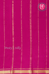Pure Mysore Crepe Silk Saree -Dark Grey And Pink-PA10650