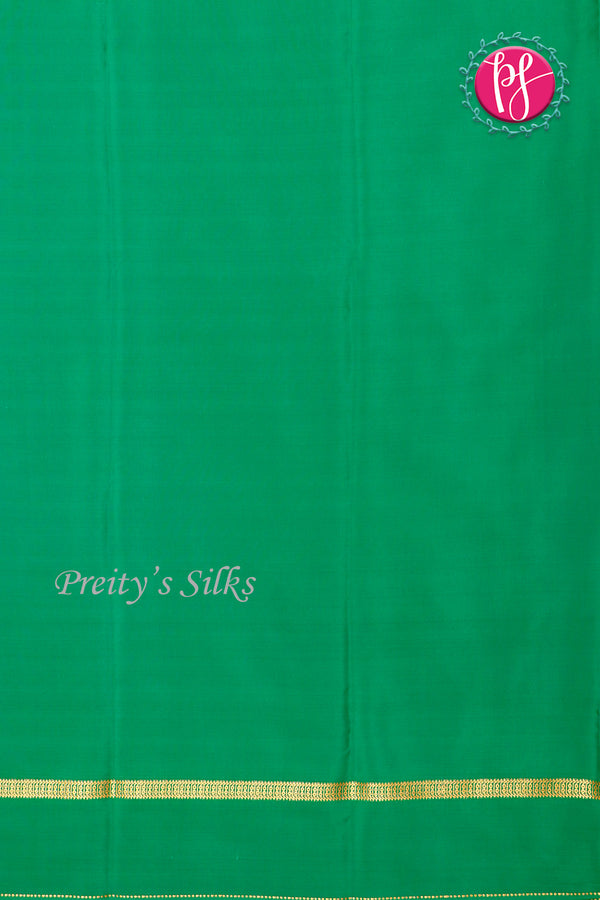 Pure Mysore Crepe Silk Saree-Green-PA19482