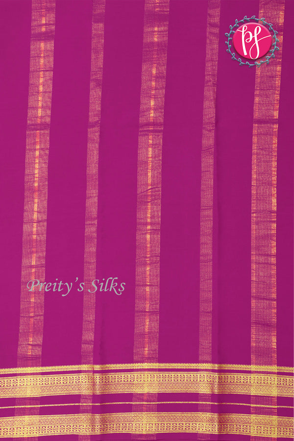 Pure Mysore Crepe Silk Saree-Pastel Green And Pink-PA19929