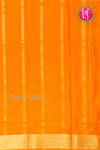Pure Mysore Crepe Silk Saree -Black And Orange-PF82724