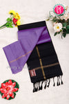 Kanchipuram Soft Silk Saree-Lavender And Black-PA35021