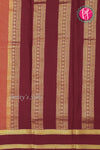 Pure Mysore Crepe Silk Saree -Rust orange And Maroon-PF86046
