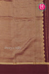 Pure Mysore Crepe Silk Saree Contrast PlainBorder -Rustorange And Maroon-PA10788