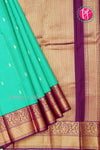 Pure Kanchipuram Silk Saree-Ligth Green With Wine-PF81285