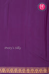 Pure Mysore Crepe Silk Saree-Gandaberunda Border-Softpink And Purple-PA19895