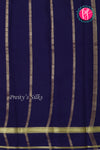 Pure Mysore Crepe Silk Saree-Navyblue-PA21800